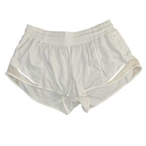 Lululemon Hotty Hot 2.5” Running Shorts Women’s Size 8 Reg White/Gray Active
